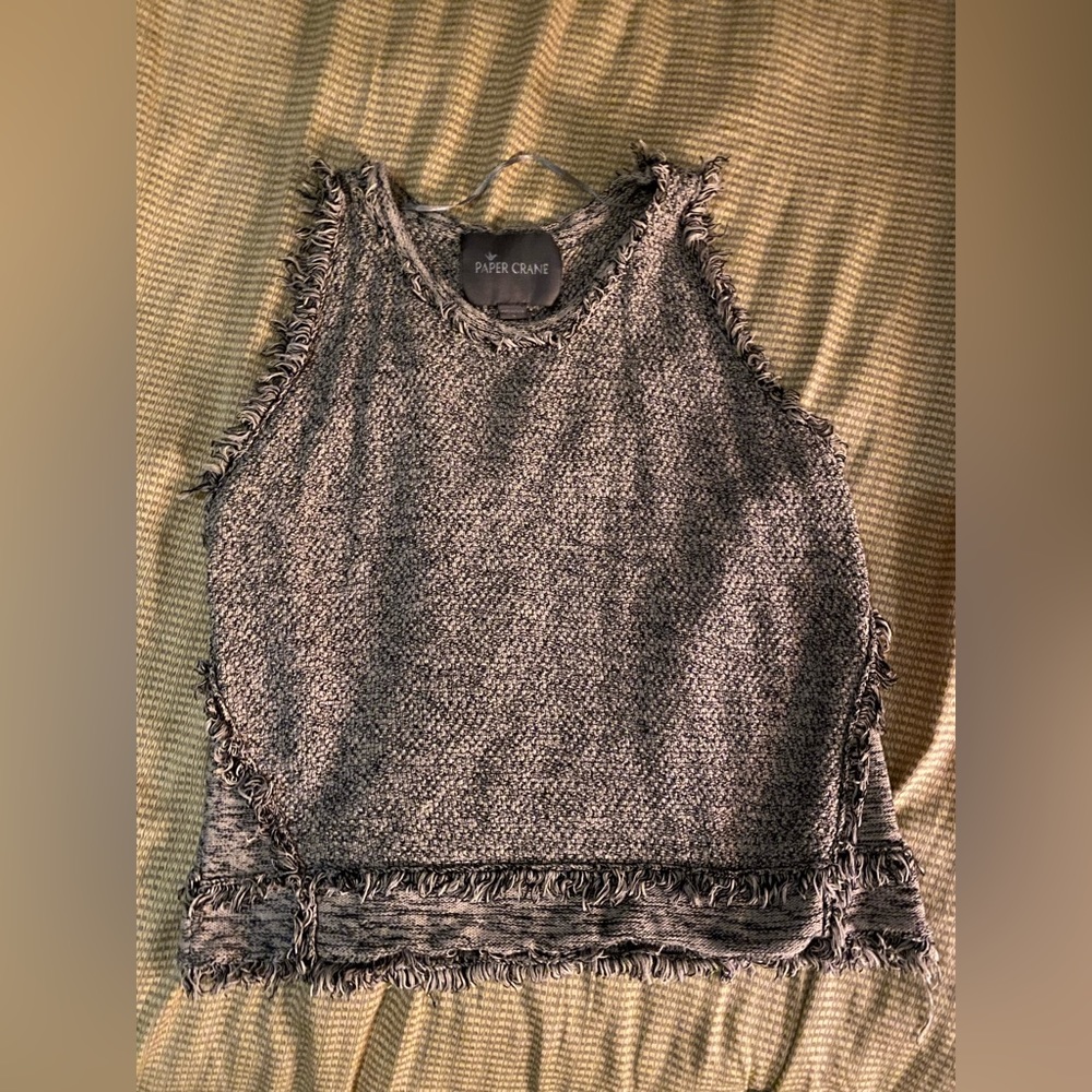 Paper crane tank top, small
